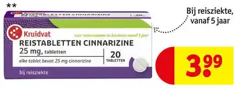 Kruidvat Kruidvat reistabletten cinnarizine aanbieding