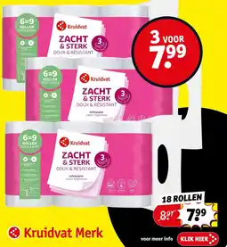 Kruidvat Kruidvat zacht & sterk 3 laags toiletpapier aanbieding