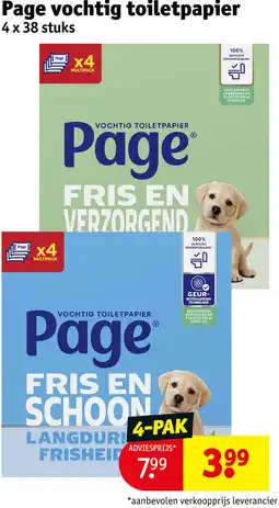 Kruidvat Page vochtig toiletpapier aanbieding