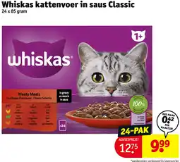 Kruidvat Whiskas kattenvoer in saus Classic aanbieding