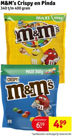 Kruidvat M&M's Crispy en Pinda aanbieding