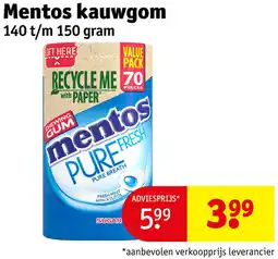Kruidvat Mentos kauwgom aanbieding