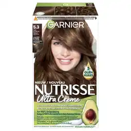 Bol.com Garnier Nutrisse Ultra Crème 5.3 - Licht Goudbruin - Intens voedende permanente haarkleuring aanbieding