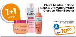 Trekpleister Elvive haarkuur. Bond Repair, Ultimate Glycolic Gloss en Fiber Booster aanbieding