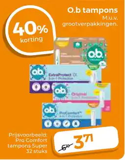 Trekpleister O.b tampons aanbieding