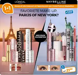 Trekpleister Keuze uit alle mascara's en lipproducten van L'Oréal Paris en Maybelline. aanbieding