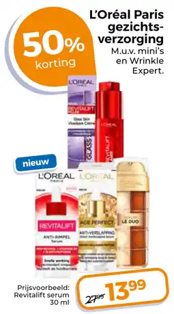 Trekpleister L'Oréal Paris Gezichtsverzorging aanbieding