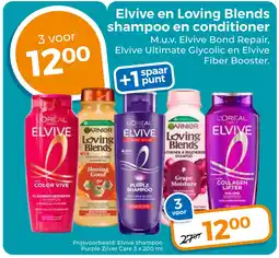 Trekpleister Elvive en Loving Blends shampoo en conditioner aanbieding
