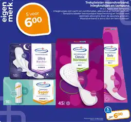 Trekpleister Trekpleister maandverband, inlegkruisjes en tampons aanbieding