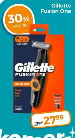 Trekpleister Gillette Fusion One aanbieding