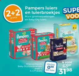 Trekpleister Pampers Luiers en Luierbroekjes aanbieding