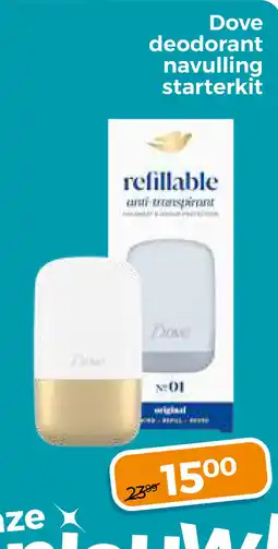 Trekpleister Dove Deodorant Navulling Starterkit aanbieding