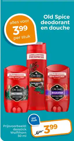 Trekpleister Old Spice deodorant en douche aanbieding