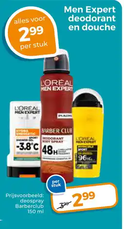 Trekpleister Men Expert Deodorant en Douche aanbieding