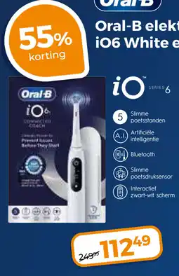 Trekpleister Oral-B elektrische tandenborstel iO6 White aanbieding