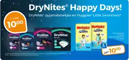 Trekpleister DryNites Pyjamabroekjes en Huggies Little Swimmers aanbieding