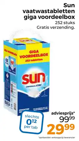 Trekpleister Sun Vaatwastabletten Giga Voordeelbox aanbieding