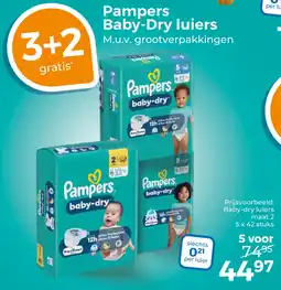 Trekpleister Pampers Baby-Dry Luiers aanbieding