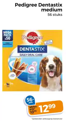 Trekpleister Pedigree Dentastix Medium aanbieding