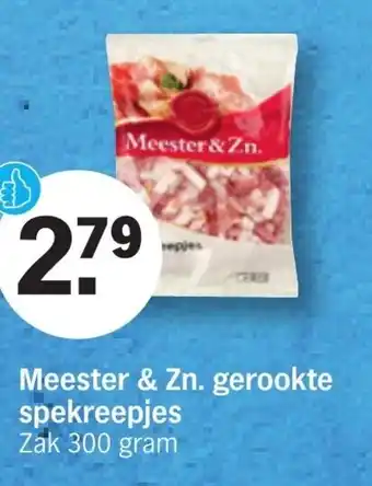 Albert Heijn Meester & zn. gerookte spekreepjes 300g aanbieding