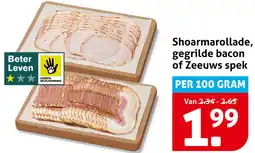 Hoogvliet Shoarmarollade, gegrilde bacon of Zeeuws spek aanbieding