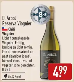 ALDI El Árbol Reserva Viognier aanbieding