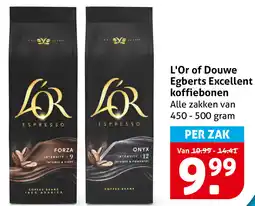 Hoogvliet L'Or of Douwe Egberts Excellent koffiebonen aanbieding
