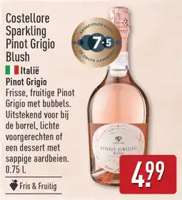 ALDI Costellore Sparkling Pinot Grigio Blush aanbieding