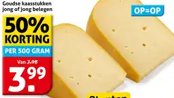 Hoogvliet Goudse kaasstukken jong of jong belegen aanbieding