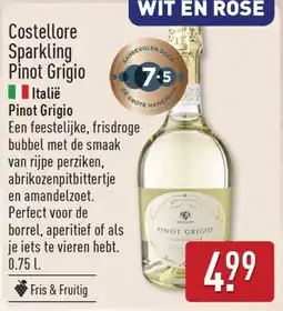 ALDI Costellore Sparkling Pinot Grigio aanbieding