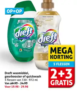 Hoogvliet Dreft wasmiddel, geurbooster of quickwash aanbieding