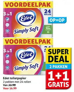 Hoogvliet Edet toiletpapier aanbieding