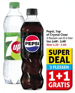 Hoogvliet Pepsi, 7up of Crystal Clear aanbieding