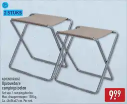 ALDI Adventuridge Opvouwbare campingstoelen aanbieding