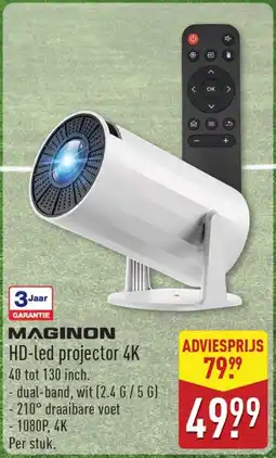 ALDI Maginon HD-led projector 4K aanbieding