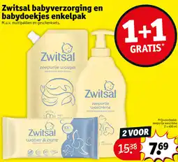 Kruidvat Zwitsal babyverzorging en babydoekjes enkelpak aanbieding
