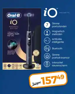 Trekpleister Oral-B elektrische tandenborstel iO Magnetic Black Onyx aanbieding