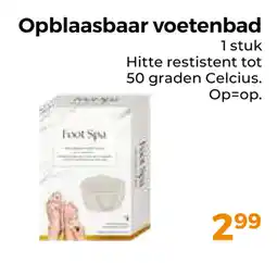 Trekpleister Opblaasbaar voetenbad aanbieding