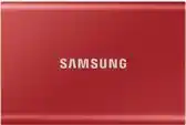 Bol.com Samsung Portable T7 - Externe SSD - USB C 3.2 - Inclusief USB C en USB A kabel - 500 GB - Rood aanbieding