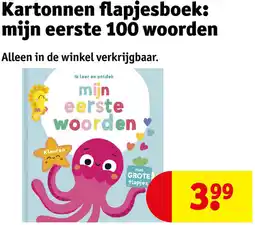Kruidvat Kartonnen flapjesboek: mijn eerste 100 woorden aanbieding