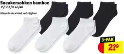 Kruidvat Sneakersokken bamboe aanbieding