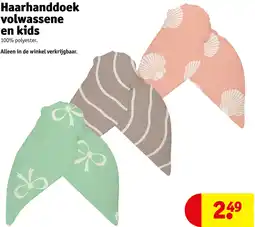 Kruidvat Haarhanddoek volwassene en kids aanbieding
