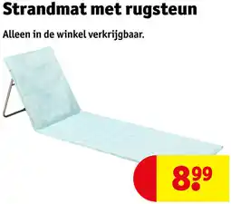Kruidvat Strandmat met rugsteun aanbieding