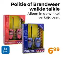 Trekpleister Politie of Brandweer Walkie Talkie aanbieding