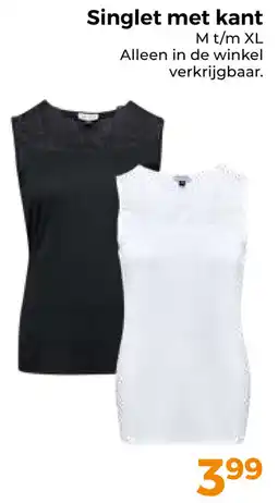 Trekpleister Singlet met kant aanbieding