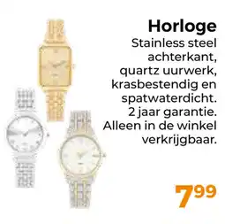 Trekpleister Horloge aanbieding