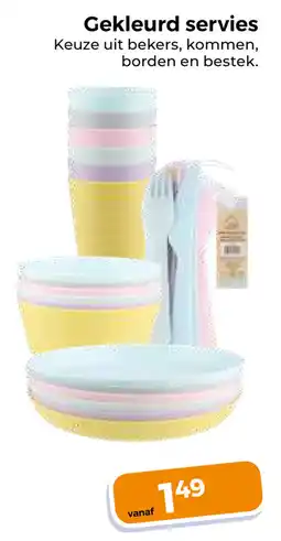 Trekpleister Gekleurd Servies aanbieding