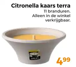 Trekpleister Citronella Kaars Terra aanbieding