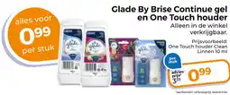 Trekpleister Glade By Brise Continue gel en One Touch houder aanbieding