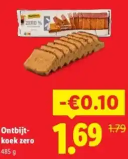 Lidl Ontbijtkoek zero aanbieding